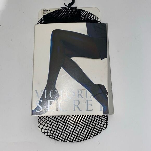 Victoria's Secret Women's Black Fishnet Pantyhose Stocking Tights One Size NWOT - Picture 1 of 5